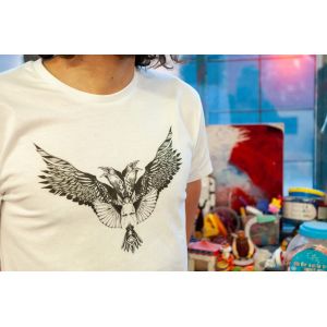T shirt Dit Cheyenne / Nuée motif oiseau