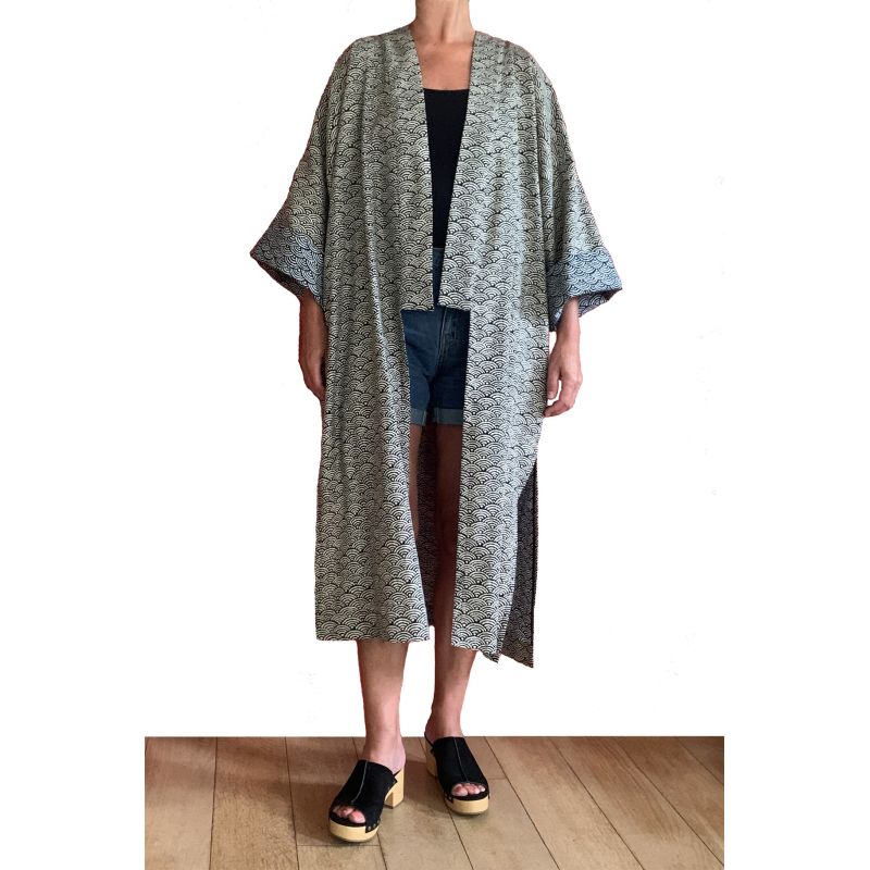 Manteau kimono en coton japonais