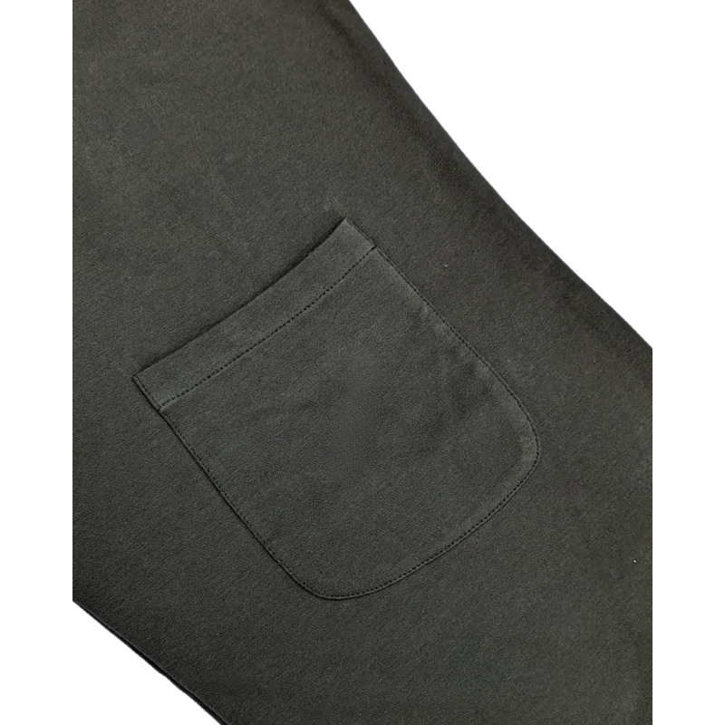 Pantalon mixte large en coton bio French Terry kaki