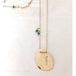 Collier  MANTRA  Amour - VERT Agate